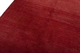 Backside of handmade New Persian Gabbeh rug showing knot structure and weave density