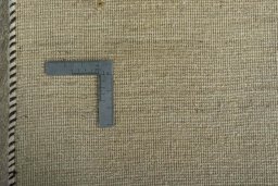 Close-up detail of New Persian Gabbeh rug from Iran / Persia showing Wool weave