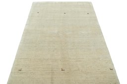 Surface texture of New Persian Gabbeh rug with natural Wool and intricate pattern