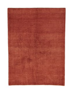 Full view of New Persian Gabbeh rug from Iran / Persia, 215 × 157 cm in Red tones