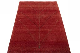 Surface texture of New Persian Gabbeh rug with natural Wool and intricate pattern