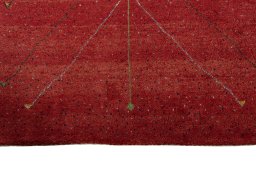 Central medallion detail of New Persian Gabbeh rug from Iran / Persia
