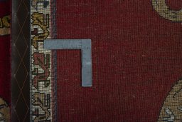 Close-up detail of 2000s Persian Gabbeh rug from Iran / Persia showing Wool weave