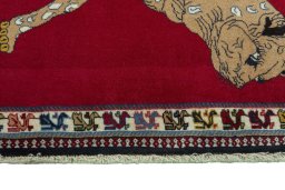 Central medallion detail of 2000s Persian Gabbeh rug from Iran / Persia