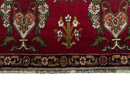 Central medallion detail of 2000s Persian Gabbeh rug from Iran / Persia