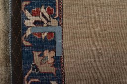 Close-up detail of 2000s Persian Gabbeh rug from Iran / Persia showing Wool weave