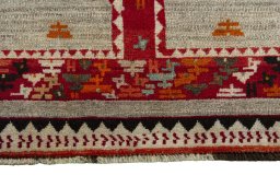 Central medallion detail of 2000s Persian Gabbeh rug from Iran / Persia