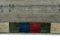 Central medallion detail of New Persian Gabbeh rug from Iran / Persia