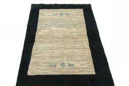 Surface texture of New Persian Gabbeh rug with natural Wool and intricate pattern