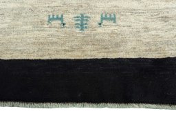 Central medallion detail of New Persian Gabbeh rug from Iran / Persia