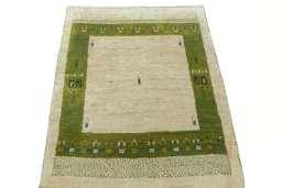 Surface texture of New Persian Gabbeh rug with natural Wool and intricate pattern