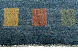 Central medallion detail of 2000s Persian Gabbeh rug from Iran / Persia