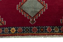 Central medallion detail of 2000s Persian Gabbeh rug from Iran / Persia