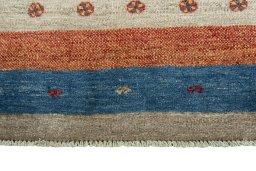 Central medallion detail of 2000s Persian Gabbeh rug from Iran / Persia