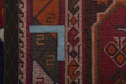 Close-up detail of 2000s Persian Gabbeh rug from Iran / Persia showing Wool weave