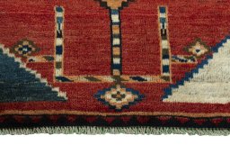 Central medallion detail of 1950s Persian Gabbeh rug from Iran / Persia