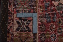 Close-up detail of 2000s Persian Gabbeh rug from Iran / Persia showing Wool weave