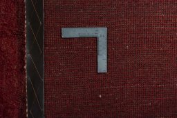Close-up detail of New Persian Gabbeh rug from Iran / Persia showing Wool weave