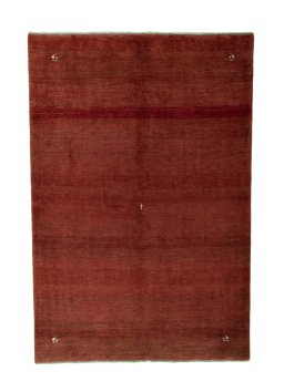 Full view of New Persian Gabbeh rug from Iran / Persia, 295 × 200 cm in Red tones