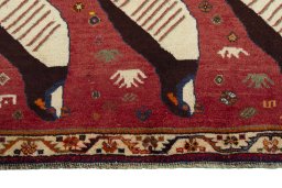 Central medallion detail of 1970s Persian Gabbeh rug from Iran / Persia