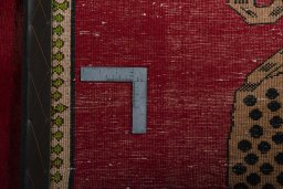 Close-up detail of 2000s Persian Gabbeh rug from Iran / Persia showing Wool weave