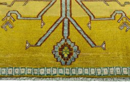 Central medallion detail of 2000s Persian Gabbeh rug from Iran / Persia