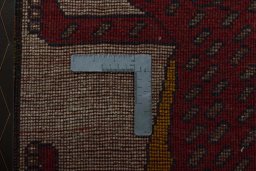 Full view of 2000s Persian Gabbeh rug from Iran / Persia, 86 × 60 cm in Multi Color tones