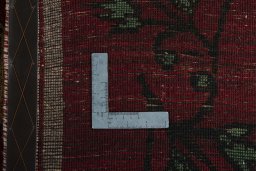 Close-up detail of 2000s Persian Gabbeh rug from Iran / Persia showing Wool weave