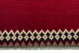 Central medallion detail of 2000s Persian Gabbeh rug from Iran / Persia