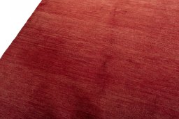 Backside of handmade New Persian Gabbeh rug showing knot structure and weave density
