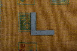 Close-up detail of New Persian Gabbeh rug from Iran / Persia showing Wool weave