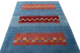 Surface texture of New Persian Gabbeh rug with natural Wool and intricate pattern