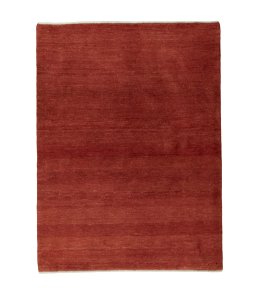 Full view of New Persian Gabbeh rug from Iran / Persia, 203 × 151 cm in Red tones