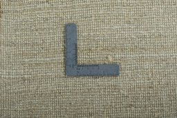 Close-up detail of New Persian Gabbeh rug from Iran / Persia showing Wool weave
