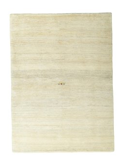 Full view of New Persian Gabbeh rug from Iran / Persia, 207 × 151 cm in Beige tones