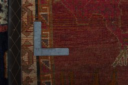 Close-up detail of 2000s Persian Gabbeh rug from Iran / Persia showing Wool weave