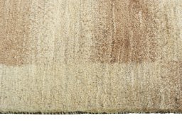 Close-up detail of New Persian Gabbeh rug from Iran / Persia showing Wool weave