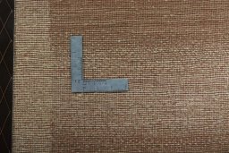 Full view of New Persian Gabbeh rug from Iran / Persia, 90 × 66 cm in Beige tones