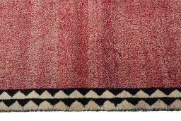 Close-up detail of 2000s Persian Gabbeh rug from Iran / Persia showing Wool weave