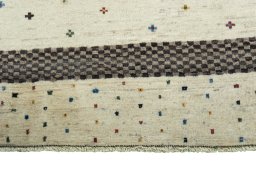 Central medallion detail of 2000s Persian Gabbeh rug from Iran / Persia