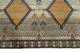 Central medallion detail of 1970s Persian Gabbeh rug from Iran / Persia