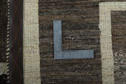 Close-up detail of New Persian Gabbeh rug from Iran / Persia showing Wool weave