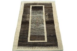 Surface texture of New Persian Gabbeh rug with natural Wool and intricate pattern