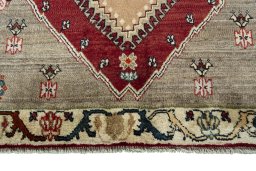 Central medallion detail of 2000s Persian Gabbeh rug from Iran / Persia