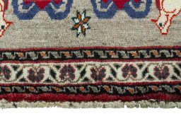 Central medallion detail of 2000s Persian Gabbeh rug from Iran / Persia