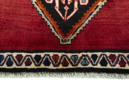 Central medallion detail of 2000s Persian Gabbeh rug from Iran / Persia