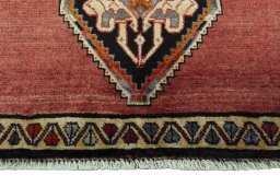 Central medallion detail of 2000s Persian Gabbeh rug from Iran / Persia