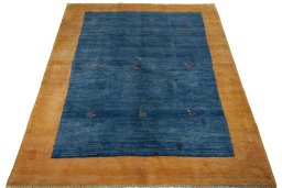 Surface texture of New Persian Gabbeh rug with natural Wool and intricate pattern