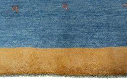 Central medallion detail of New Persian Gabbeh rug from Iran / Persia