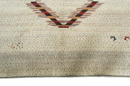 Central medallion detail of New Persian Gabbeh rug from Iran / Persia